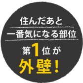住んだあと一番気になる部位　第一位が外壁！