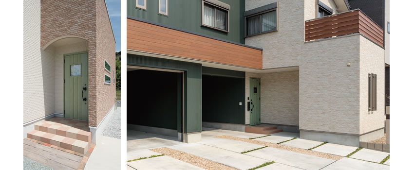 家の外観と門柱の仕上げを調和させましょう