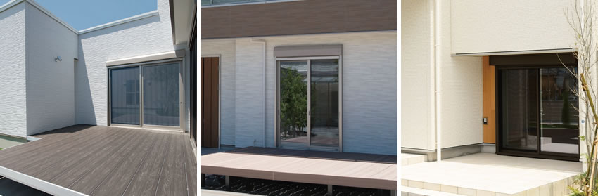 門柱に天然木を使用