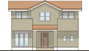 洋風の家の外壁を和風っぽい色に変更する